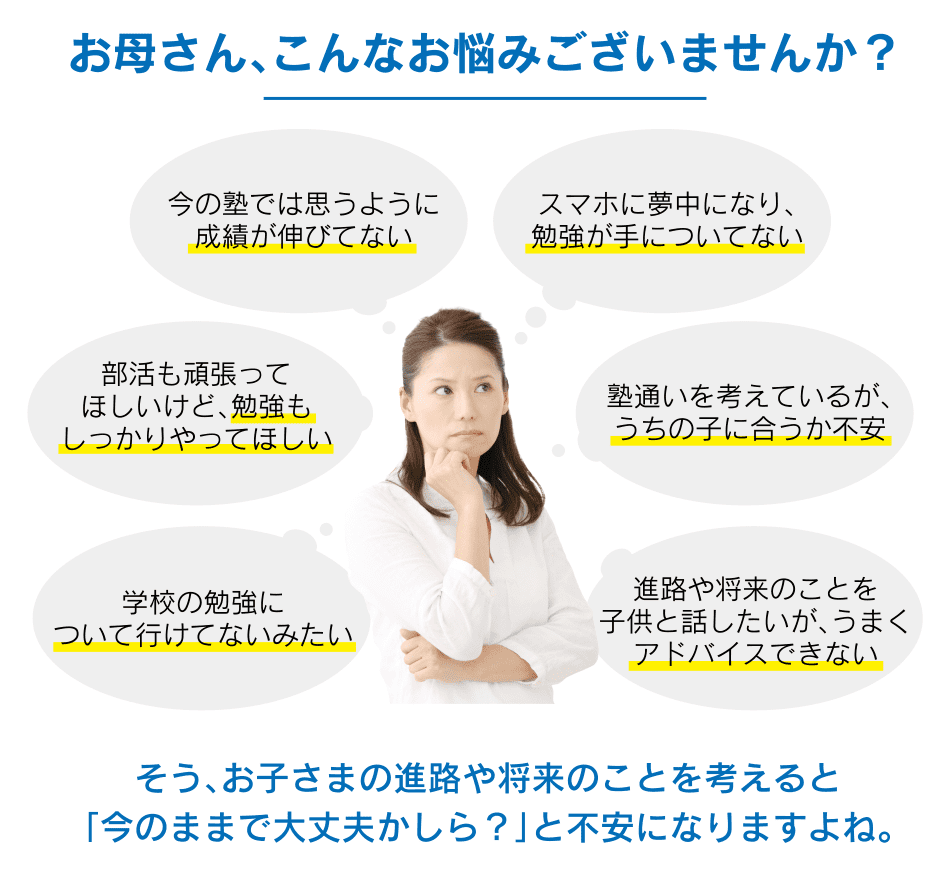 お母さん、こんなお悩みございませんか？